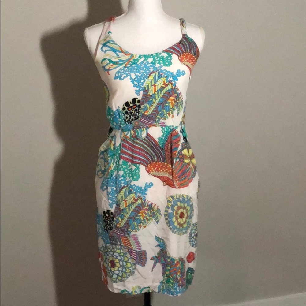 💞 Trina Turk silk summer graphic dress